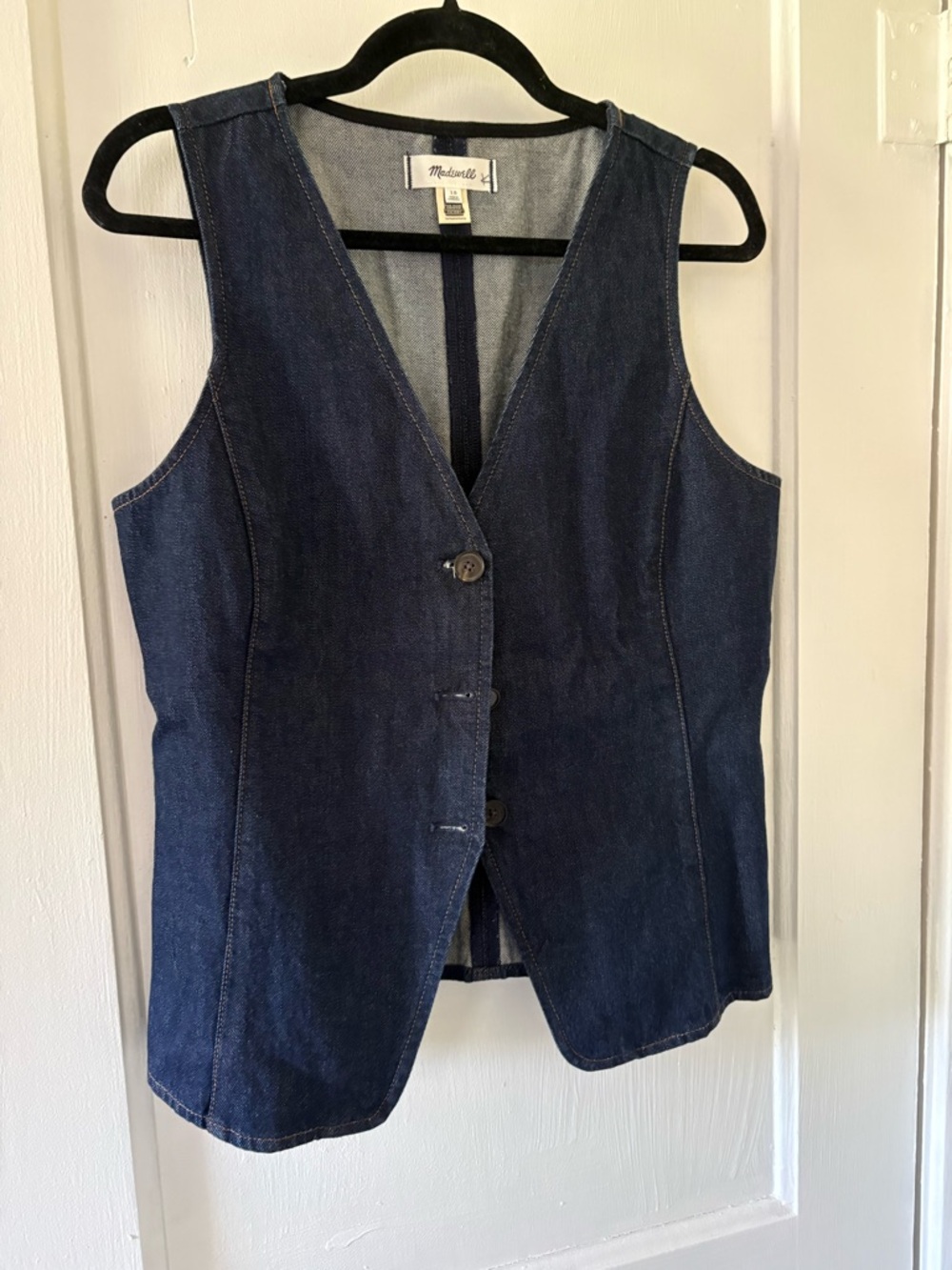 Madewell Denim Button Front Vest